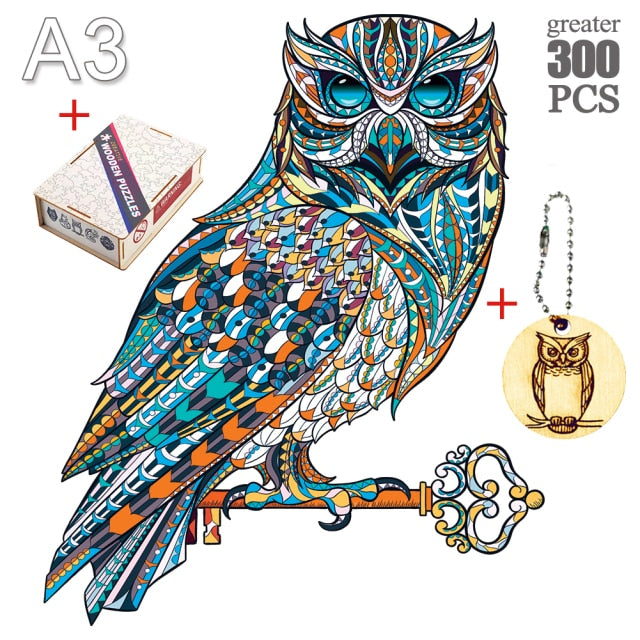 Fox peacock puzzle 3D Wooden Puzzle Children