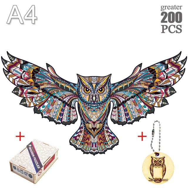 Fox peacock puzzle 3D Wooden Puzzle Children