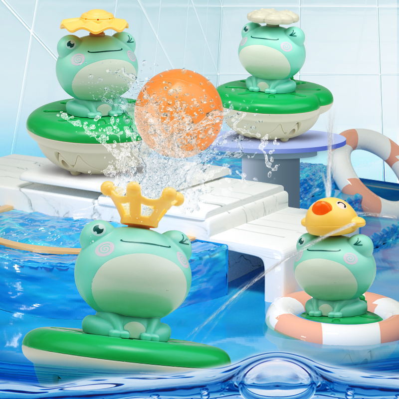 Bath toy frog floating rotating baby toy